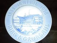Billede af en porcelæns platte af Bing & Grøndahl