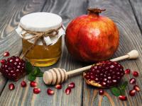 Honning og granatæble i anledning af Rosh Hashanah 