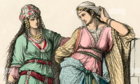 En håndtegning af velhavende jødiske kvinder i det gamle Israel 