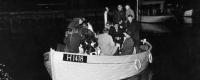 Billede af en fisker båd med jødiske flygtninge på vej til Sverige under 2. Verdenkrig