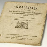Anordningen fra 1814 der giver jøder rettigheder på lige fod med andre i Danmark